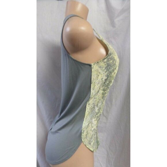 BANANA REPUBLIC GRAY & YELLOW ANIMAL PRINT CAREER CASUAL BLOUSE TOP SZ: XS NWT - Picture 3 of 4